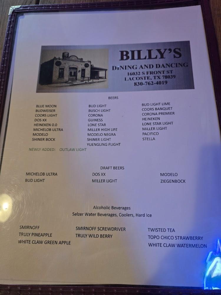 Billy's Menu image 4